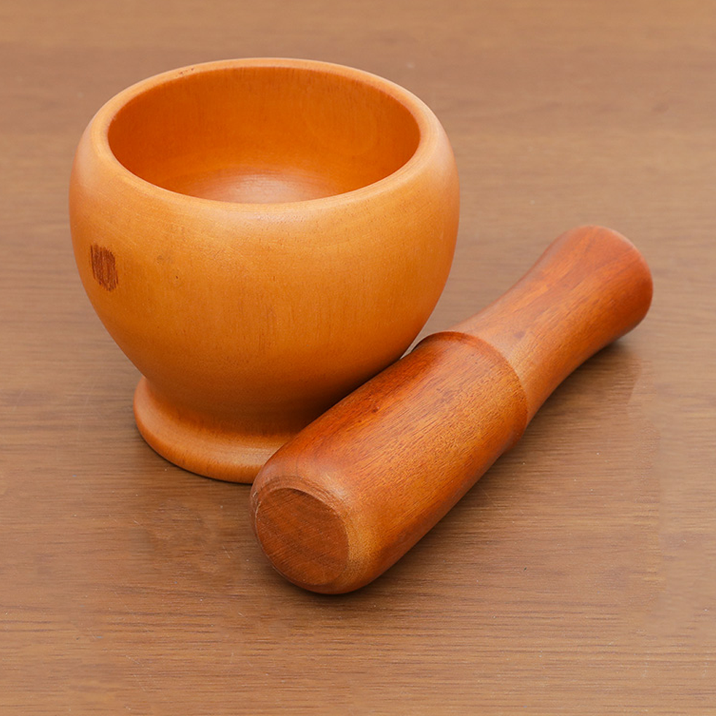 Bộ Cối Chày Bầu Gỗ Xà Cừ Cao Cấp Thanh Tú 13Cm 0