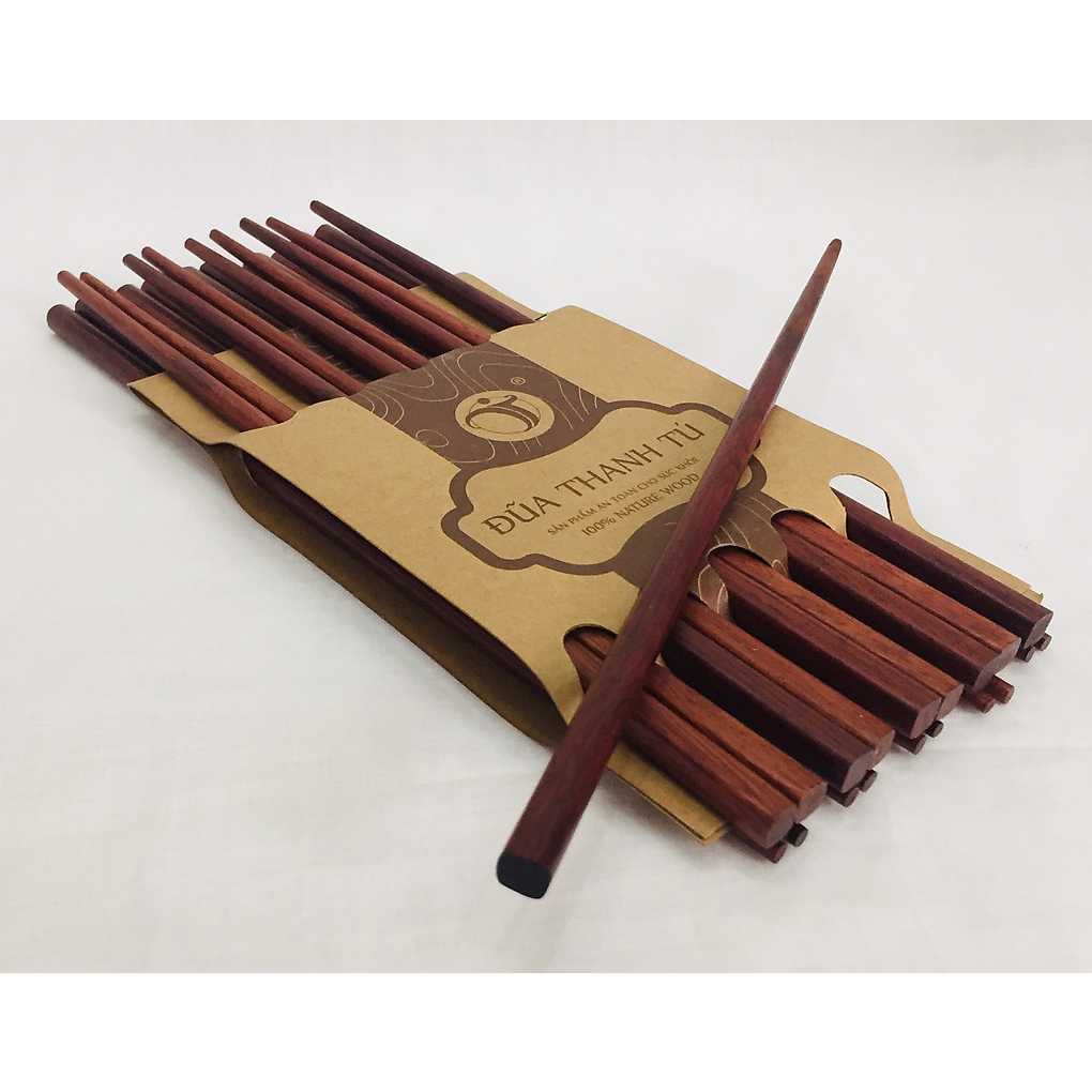 Đũa Gỗ Cẩm Lai Tiện Vuông Thanh Tú 0