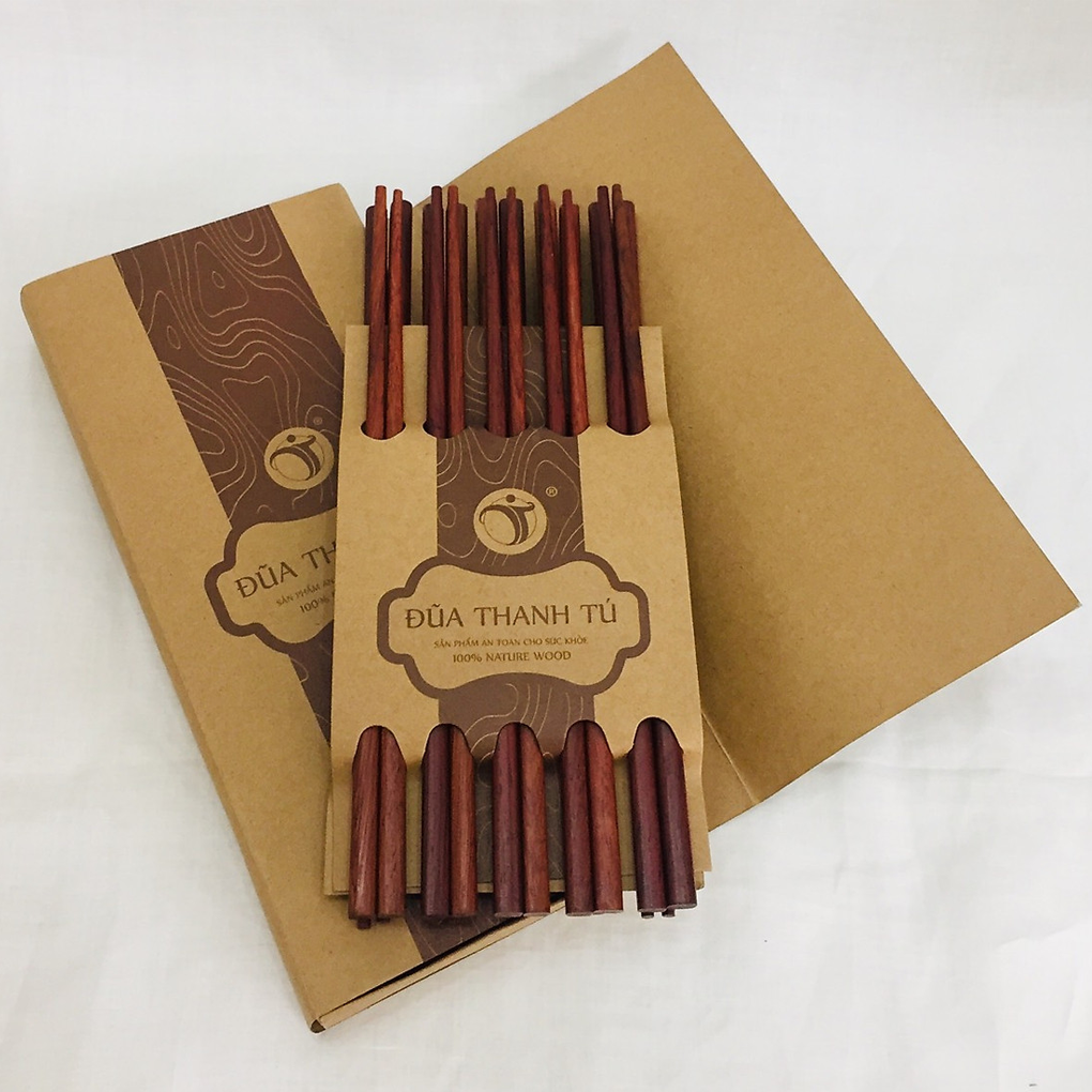 Đũa Gỗ Cẩm Lai Tiện Vuông Thanh Tú 1
