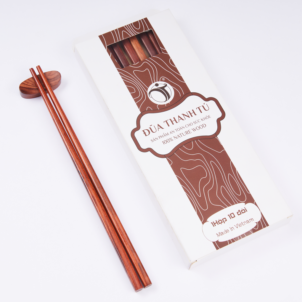 Đũa Gỗ Trắc Đen Tiện Vuông