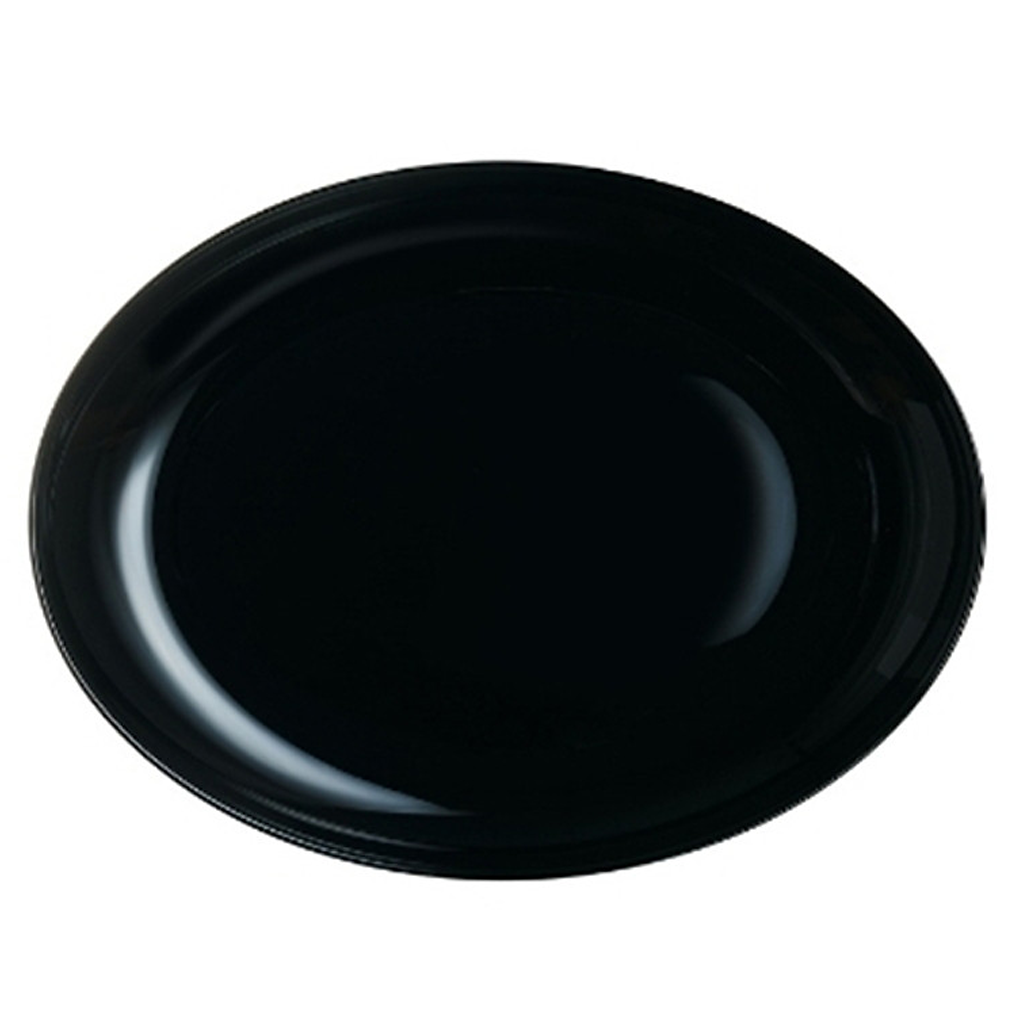 Đĩa Oval Thủy Tinh Diwali Đen 33cm