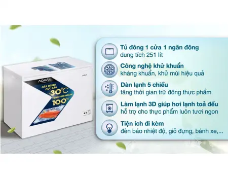 Tủ Đông Aqua 251 Lít AQF-C3501S 0