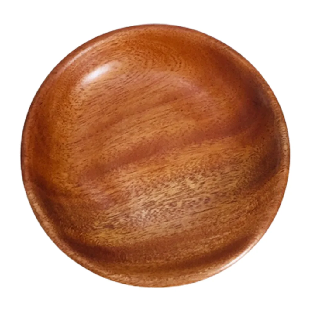 Dĩa Tròn Gỗ Xà Cừ 14cm