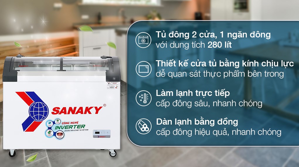 Tủ Đông Sanaky Inverter 280 Lít VH-3899K3B 0
