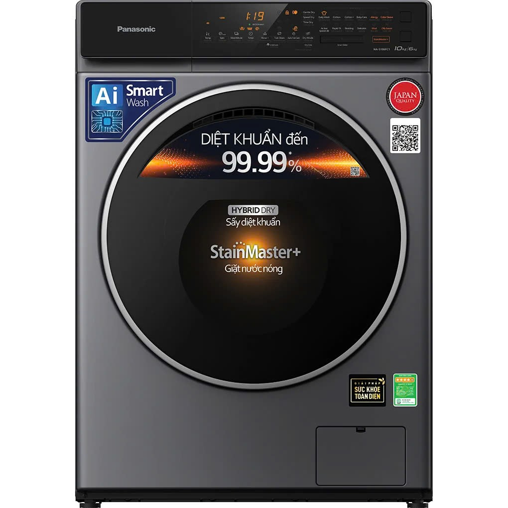 Inverter Giặt 10 Kg - Sấy 6 Kg NA-S106FC1LV