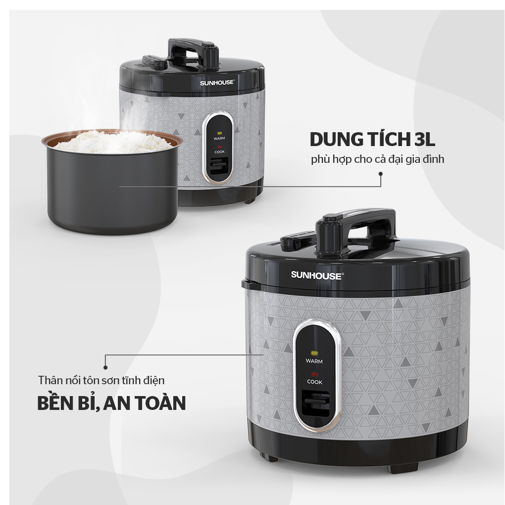 Nồi Cơm Điện Sunhouse SHD8305 3 Lít 6