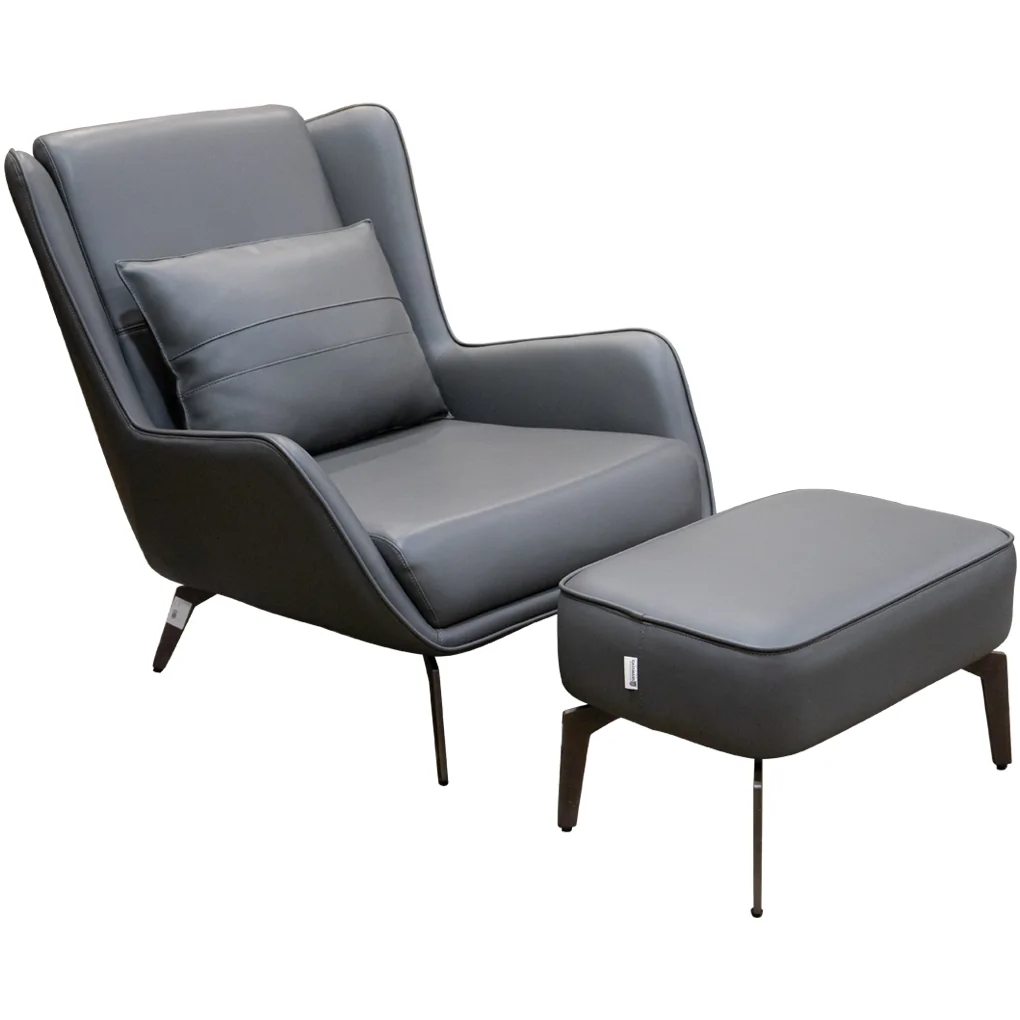 Ghế Thư Giãn Higo + Đôn A22-1 Xám 0