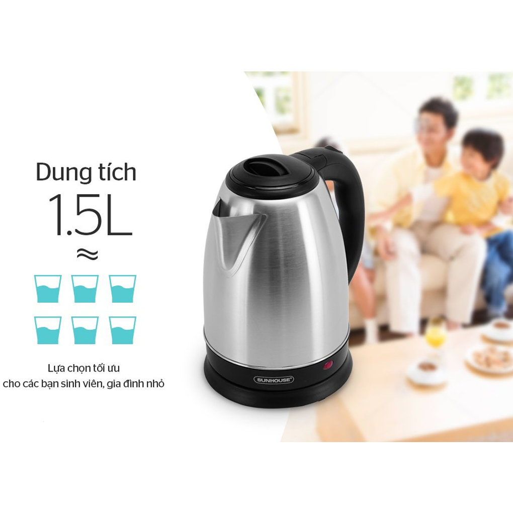 Ấm Siêu Tốc Inox Sunhouse SHD1057
