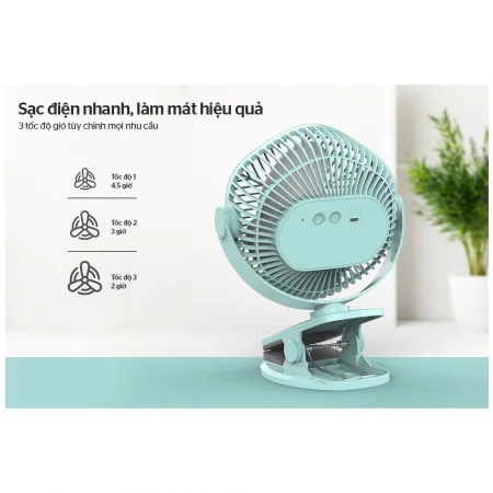 Quạt Sạc Mini Sunhouse SHD7111 4