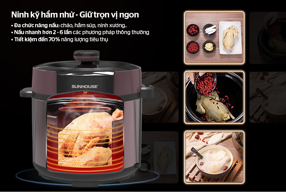 Nồi Áp Suất Điện Đa Năng Sunhouse SHD1657