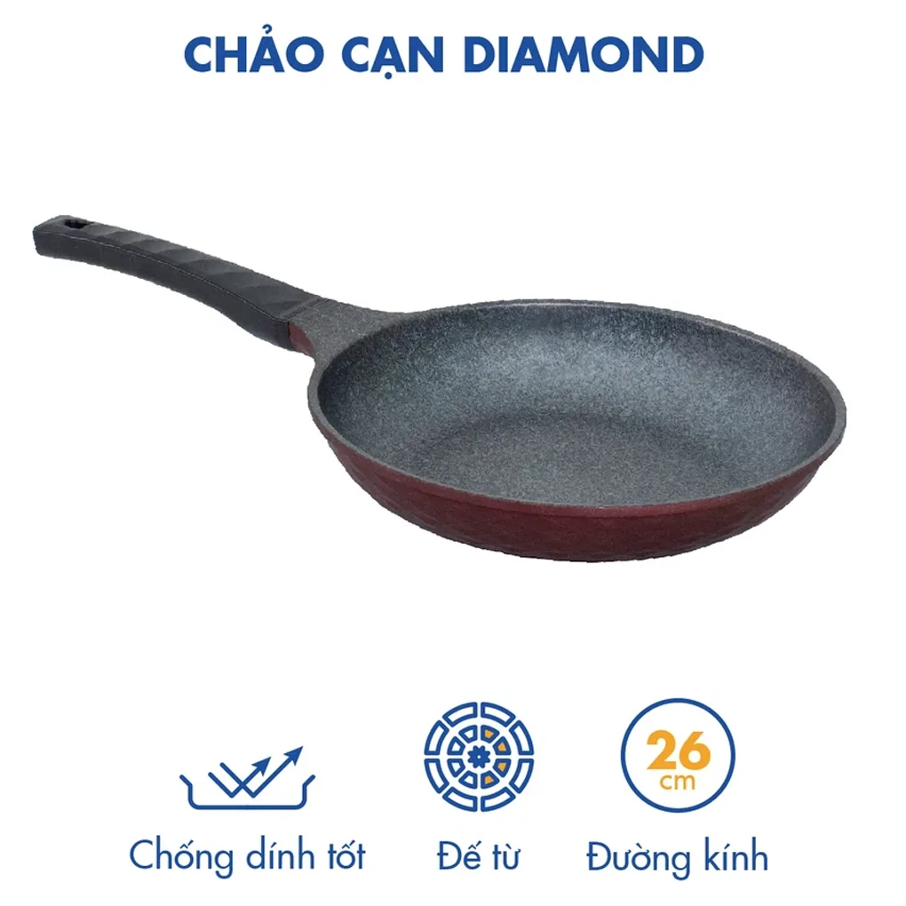 Chảo Không Dính Diamond Premium Korea King KFP-26DI 0