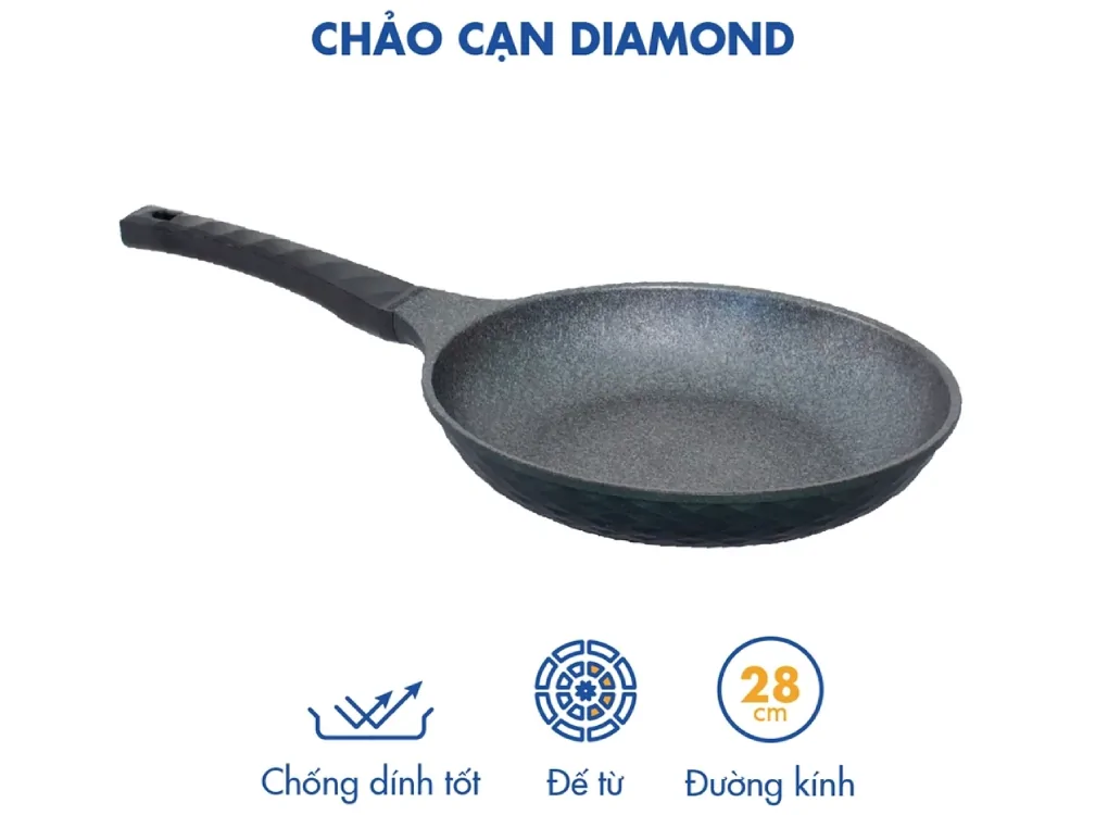 Chảo Không Dính Diamond Premium Korea King KFP-28DI (Sản phẩm trưng bày)