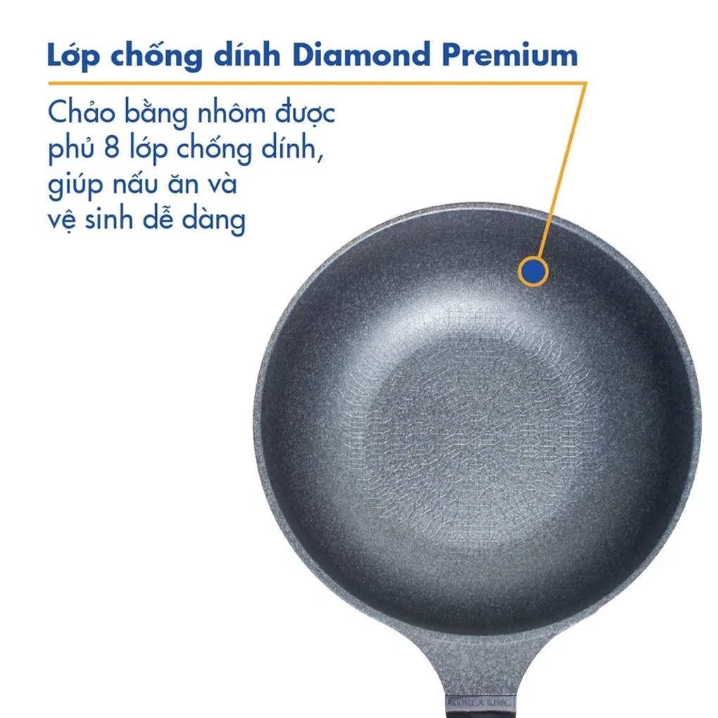 Chảo Không Dính Diamond Premium Korea King KW-26DI 1