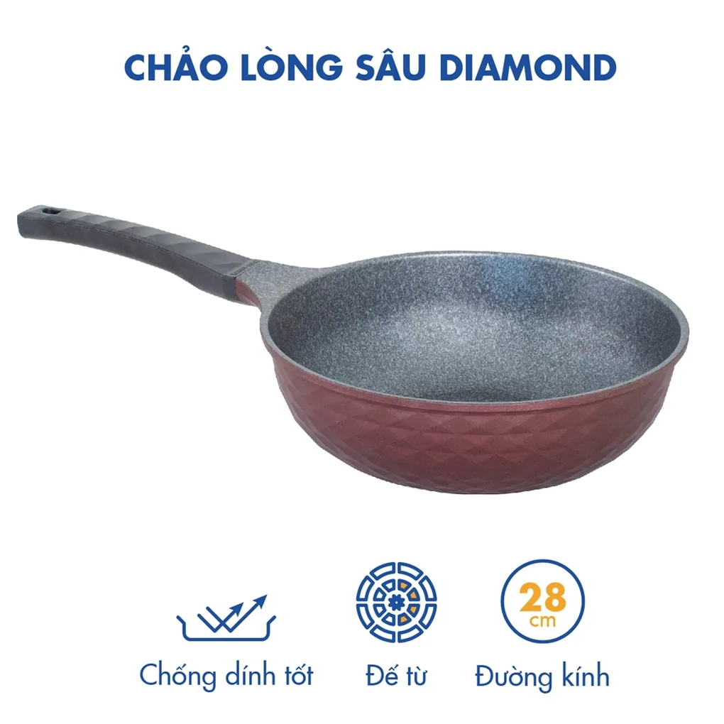 Chảo Không Dính Diamond Premium Korea King KW-28DI 0