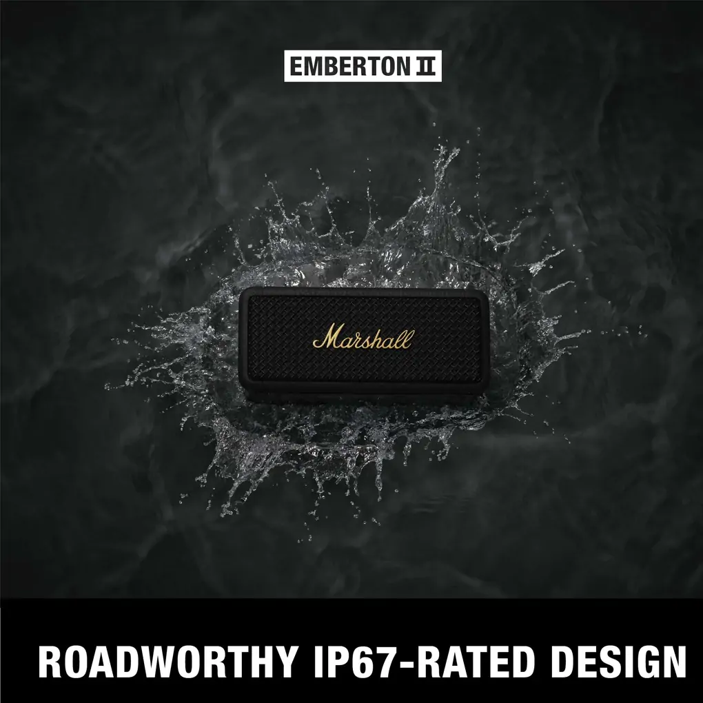 Loa Bluetooth Marshall Emberton II Black and Brass 4