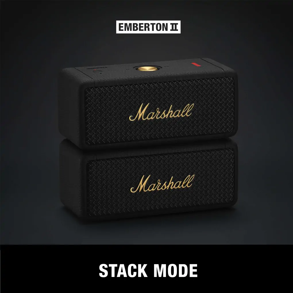 Loa Bluetooth Marshall Emberton II Black and Brass 5