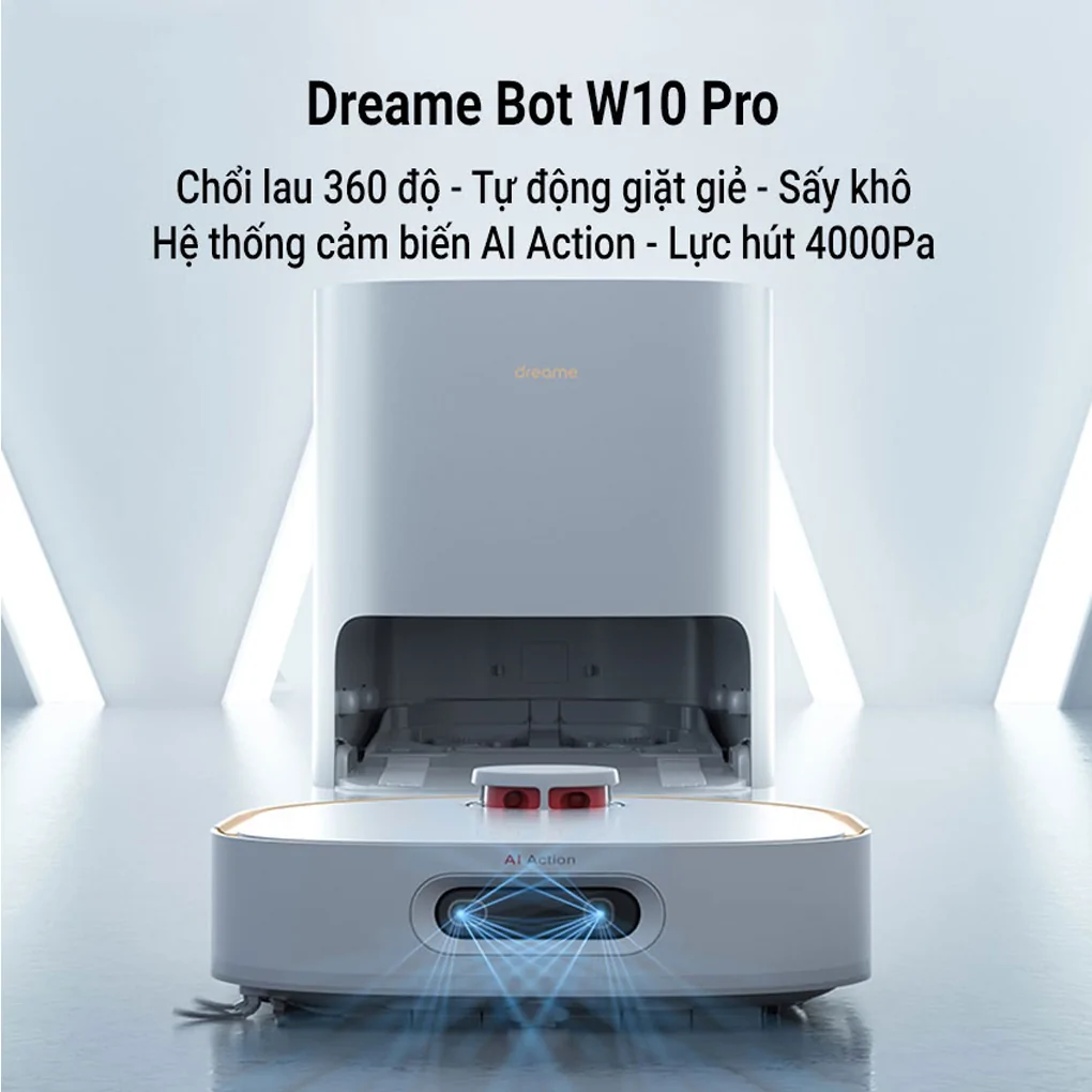 Robot Hút Bụi Lau Nhà, Tự Giặt Giẻ Lau Dreame W10 Pro 1