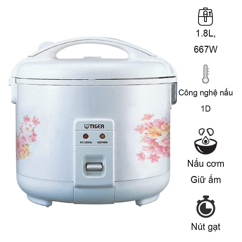 Nồi Cơm Điện Tiger JNP-1800 Trắng 1.8 Lít - Nhật Bản
