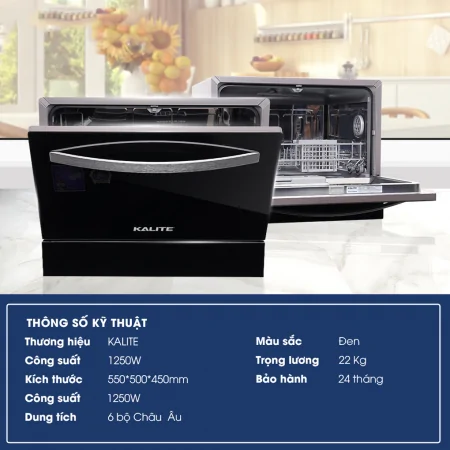Máy Rửa Bát 6 Bộ Kalite KDW9141 11