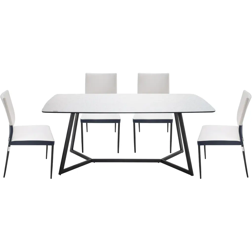 Bộ Bàn Ăn Lux T21938A-B + 4 Ghế Ăn Lux DC9547G