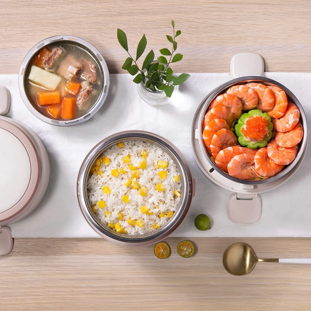 Hộp Cơm Điện Cầm Tay Bear DFH-B20S6 2 Lít - Hàng Quốc Tế - Bản Tiếng Anh 0