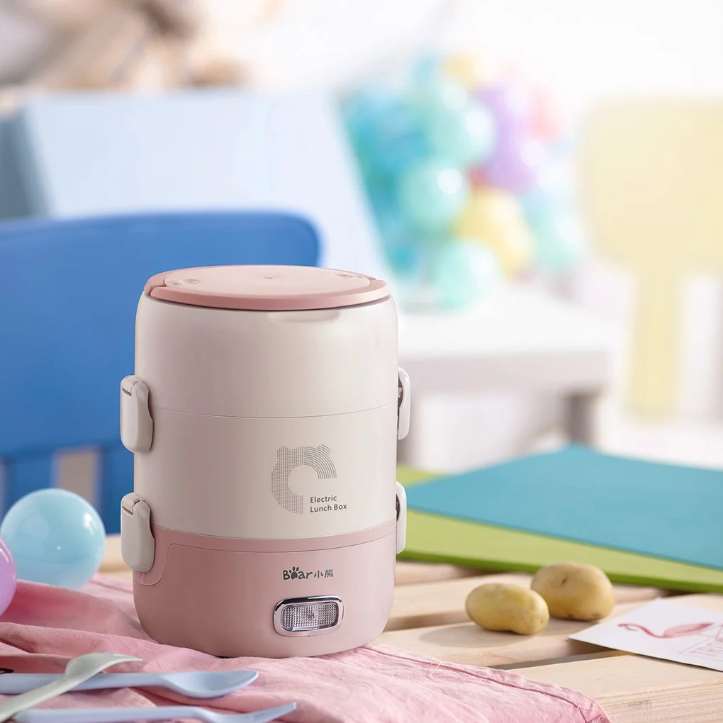 Hộp Cơm Điện Cầm Tay Bear DFH-B20S6 2 Lít - Hàng Quốc Tế - Bản Tiếng Anh 1