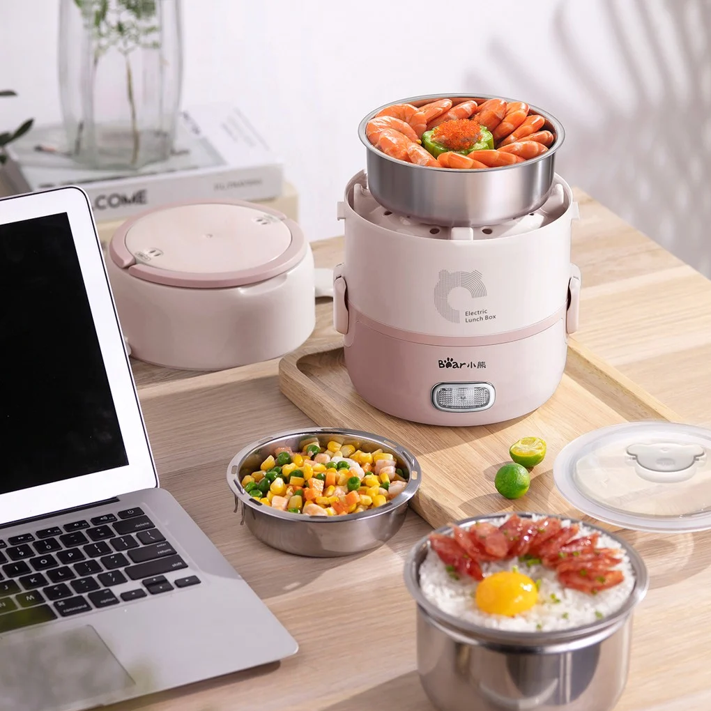 Hộp Cơm Điện Cầm Tay Bear DFH-B20S6 2 Lít - Hàng Quốc Tế - Bản Tiếng Anh 2