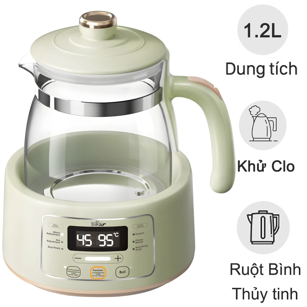 Bình Đun Và Hâm Nước Pha Sữa TNQ-D12W7 - Hàng Quốc Tế - Bản Tiếng Anh