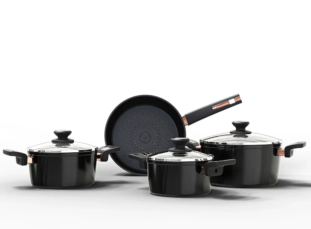 Bộ Nồi Chảo Chống Dính Đáy Từ Ultra Titanium ST2204B