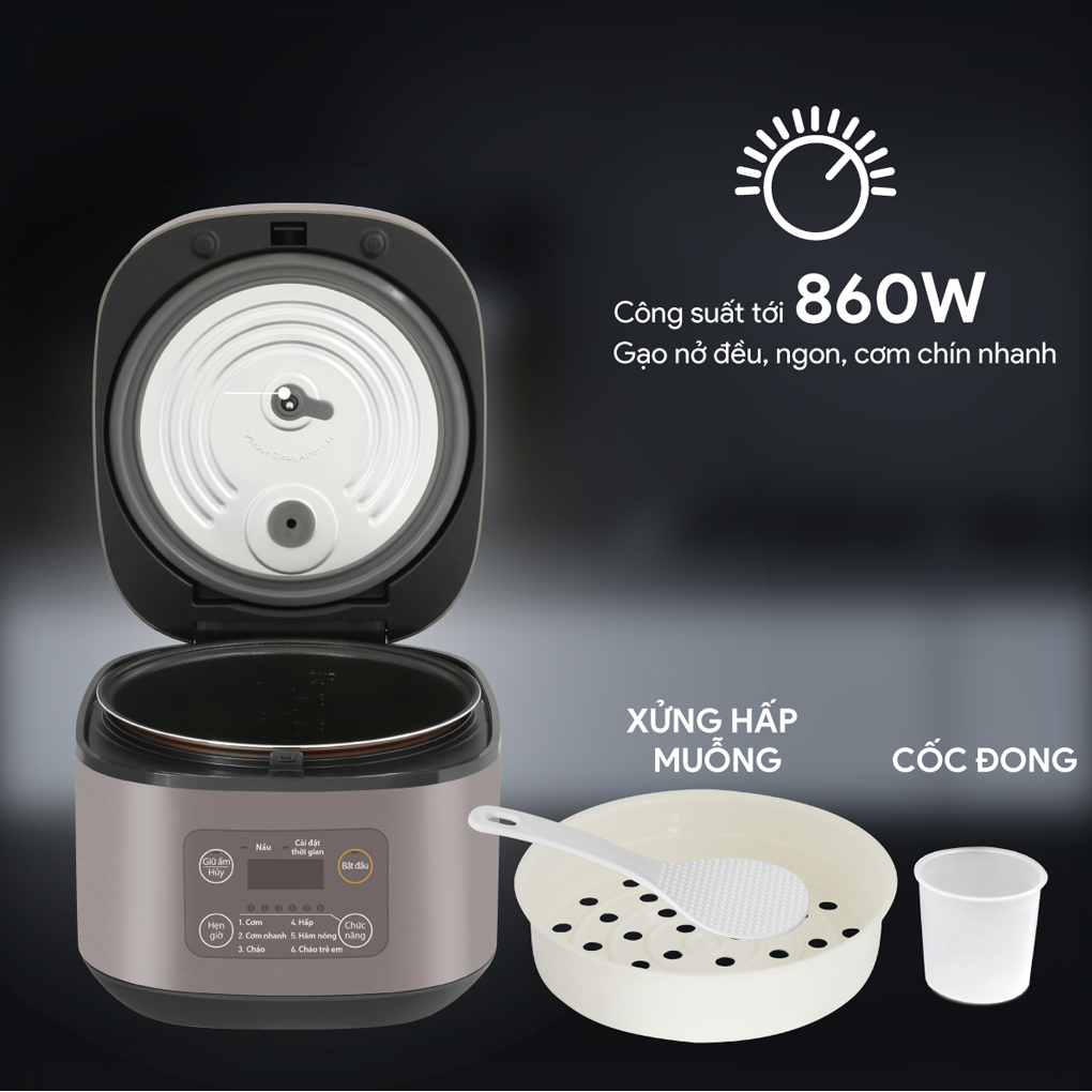 Nồi Cơm Điện Tử BlueStone RCB-5946 1.5 Lít 14