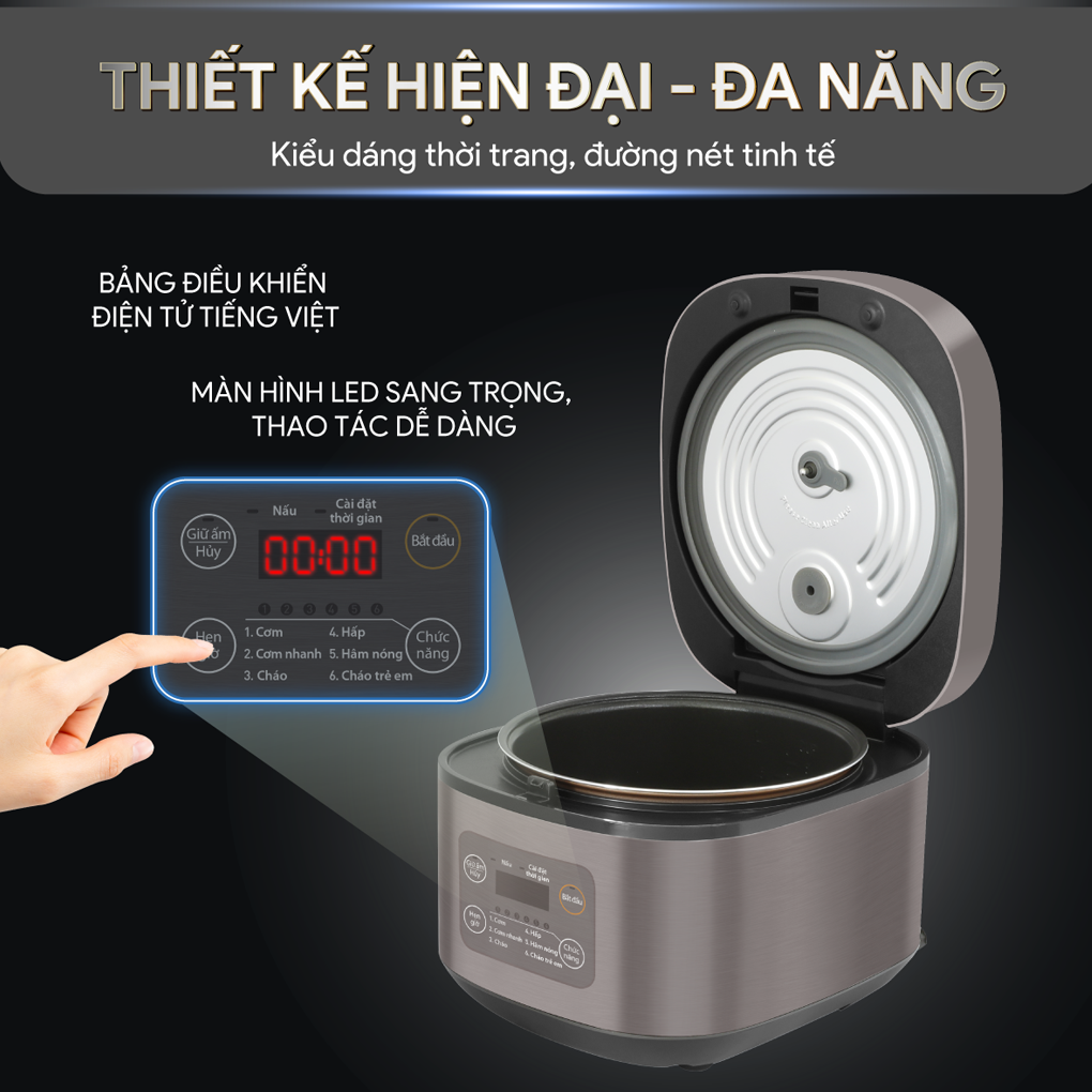 Nồi Cơm Điện Tử BlueStone RCB-5946 1.5 Lít 9