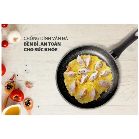 Chảo Đá Hoa Cương Đáy Từ Sunhouse SFP28B 2