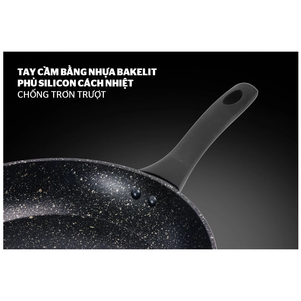 Chảo Đá Hoa Cương Đáy Từ Sunhouse SFP28B 5