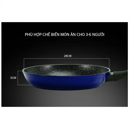 Chảo Đá Hoa Cương Đáy Từ Sunhouse SFP28B 7
