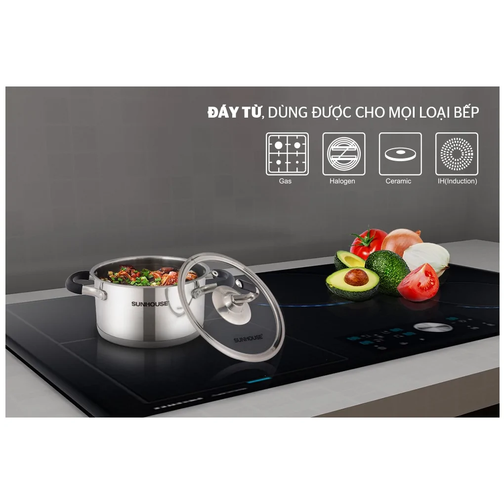 Nồi Inox 5 Đáy Sunhouse SHG24316 3