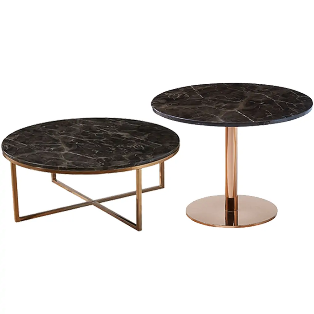 Bộ Bàn Coffee Cẩm Thạch Florence CT-109 JL5105-1 + CT-109R JL5105-1
