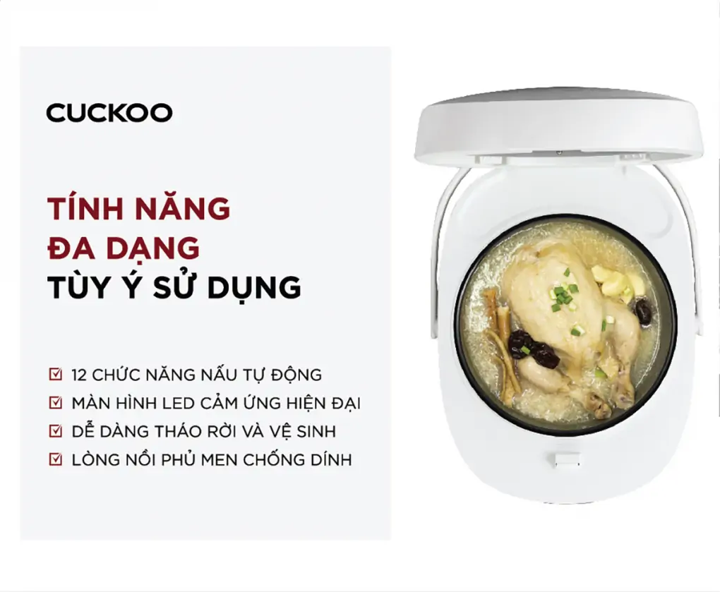 Nồi Cơm Điện Tử Cuckoo CR-0690F 1.08 Lít 6