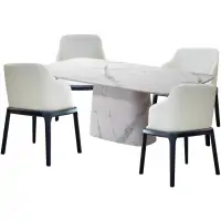 Bộ Bàn Ăn Cẩm Thạch Wales DT-185 658-1 1.8M + 4 Ghế Ăn ECOCH2