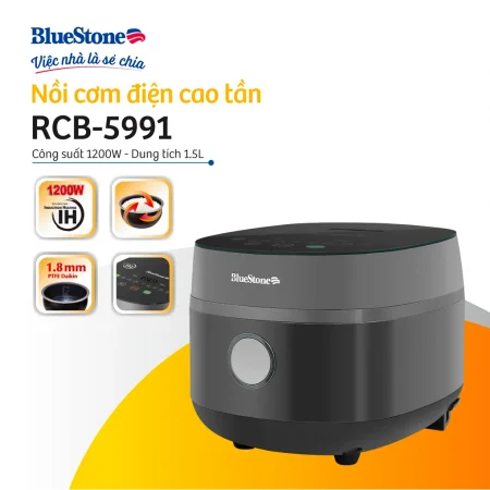Nồi Cơm Điện Tử Cao Tần Bluestone RCB-5991 1.5 Lít 8