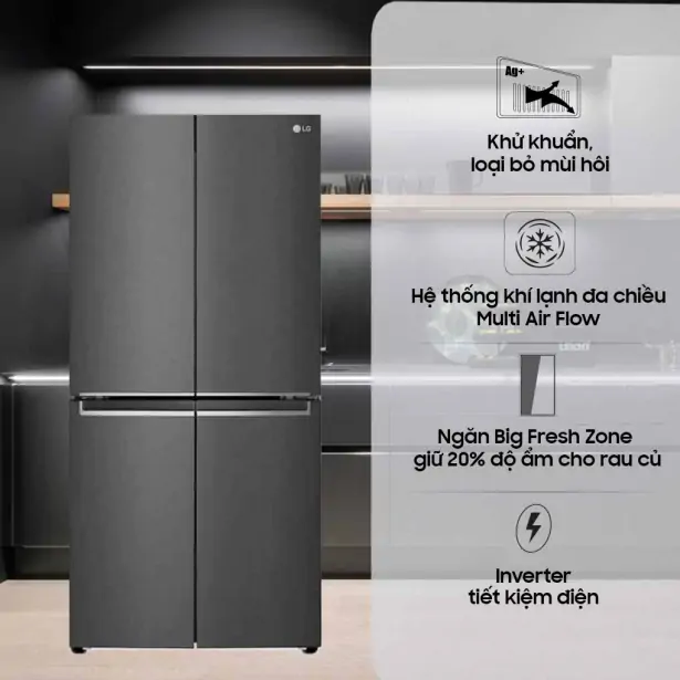 Tủ Lạnh LG Inverter 530 Lít GR-B53MB