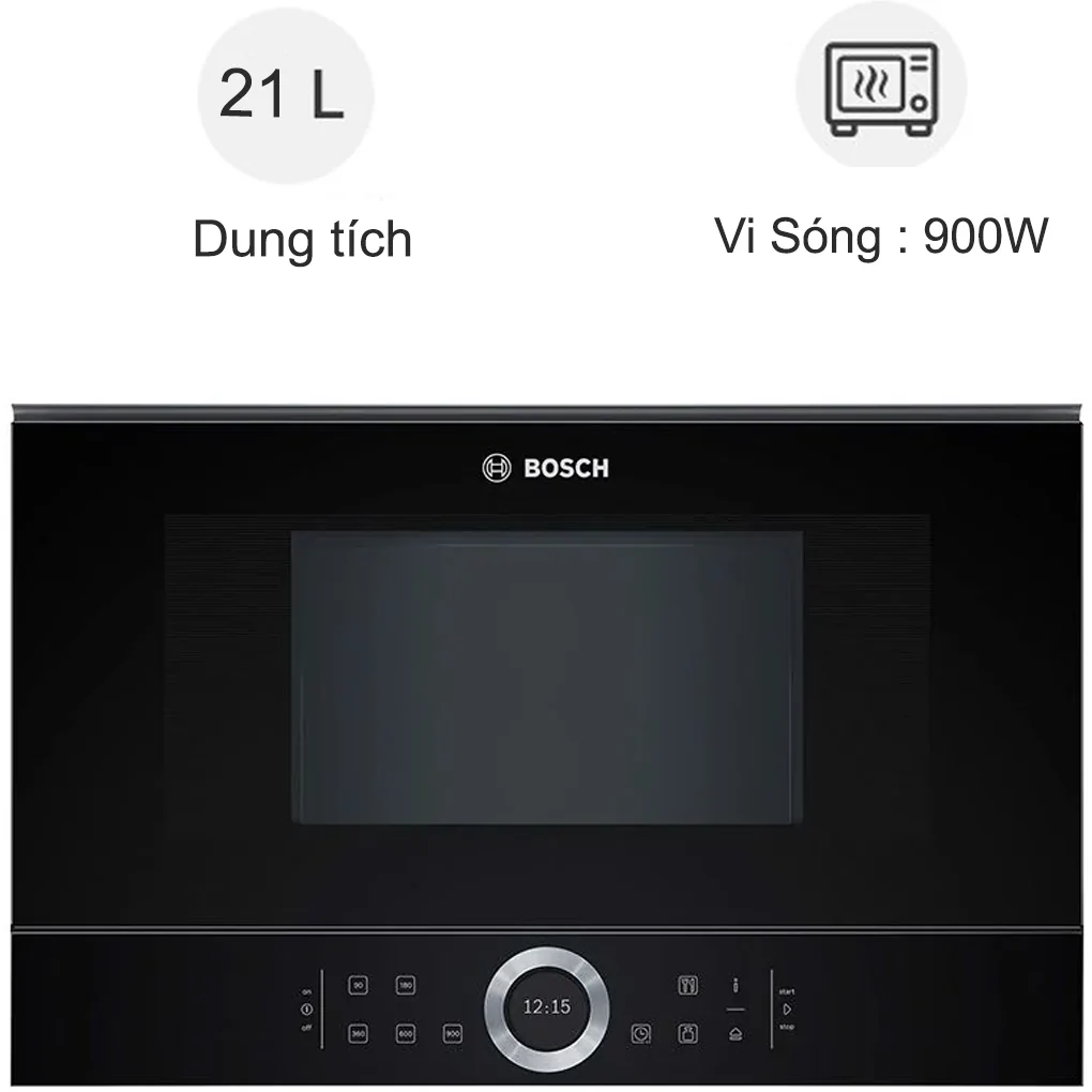 Lò Vi Sóng Bosch BFL634GB1B 21 Lít Series 8 - Anh Quốc