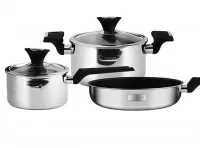 Bộ Nồi Chảo Inox Cao Cấp 3 Lớp Đáy Liền Elmich EDA-0866