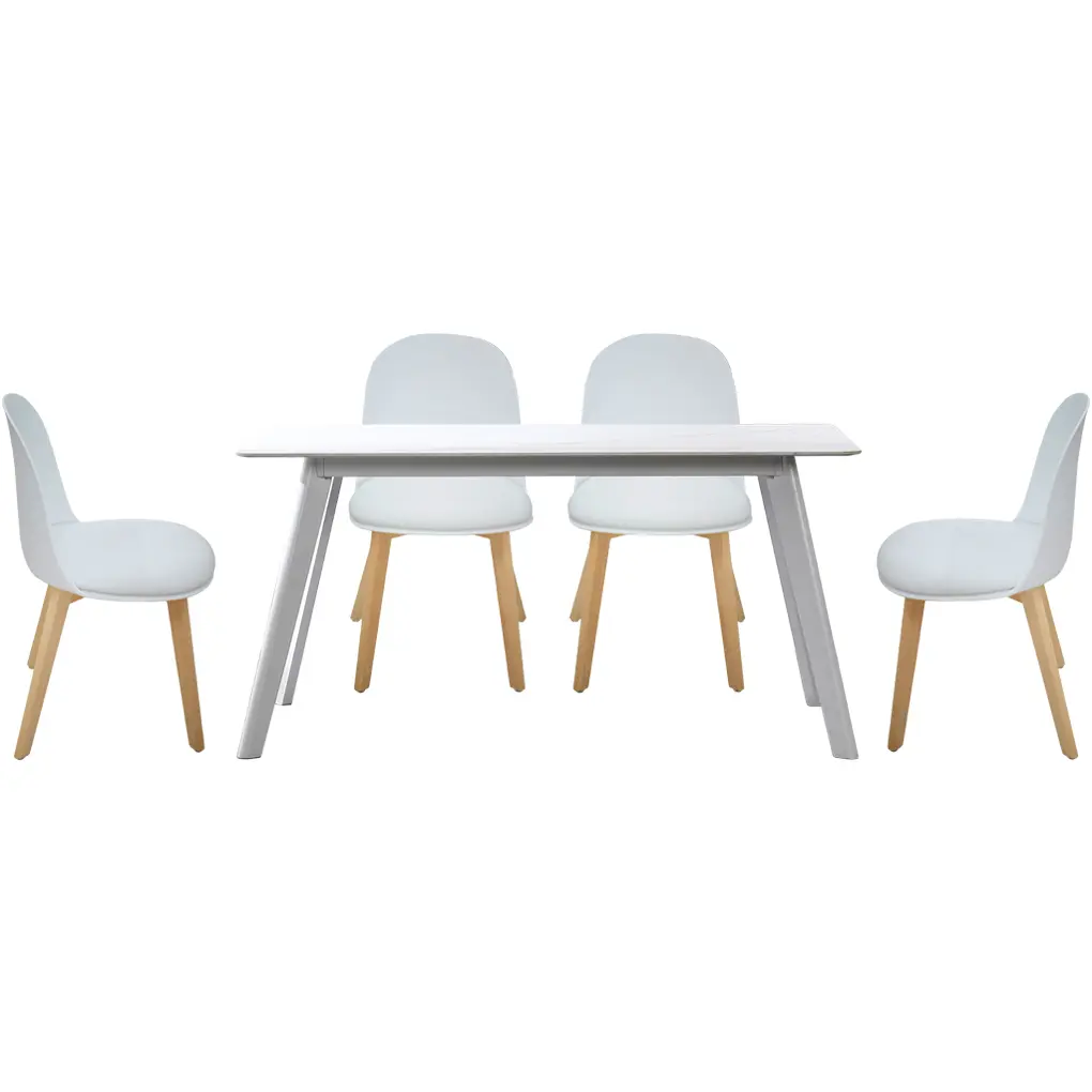 Bộ bàn ăn 6 ghế màu trắng: Màu trắng là sự lựa chọn tối thượng cho không gian sống hiện đại. Với bộ bàn ăn 6 ghế màu trắng, bạn không chỉ có được không gian sạch sẽ, thông thoáng mà còn tràn ngập ánh sáng tươi sáng, đem lại sự tươi mới cho phòng ăn. Hãy cùng xem qua ảnh để trải nghiệm sự đẹp và tinh tế của sản phẩm này!