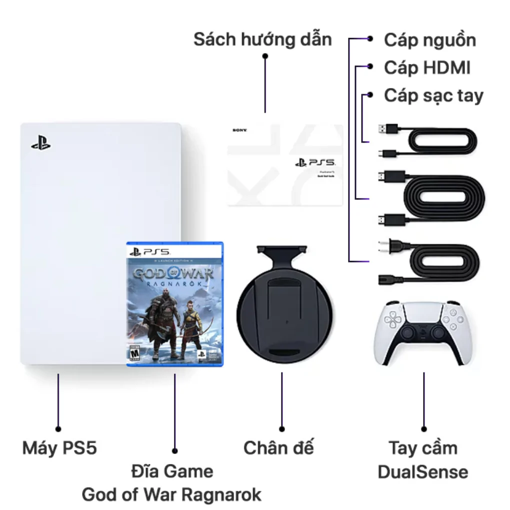 Bộ Máy Chơi Game Sony PS5 GOW Ragnarok ASIA-00436 0