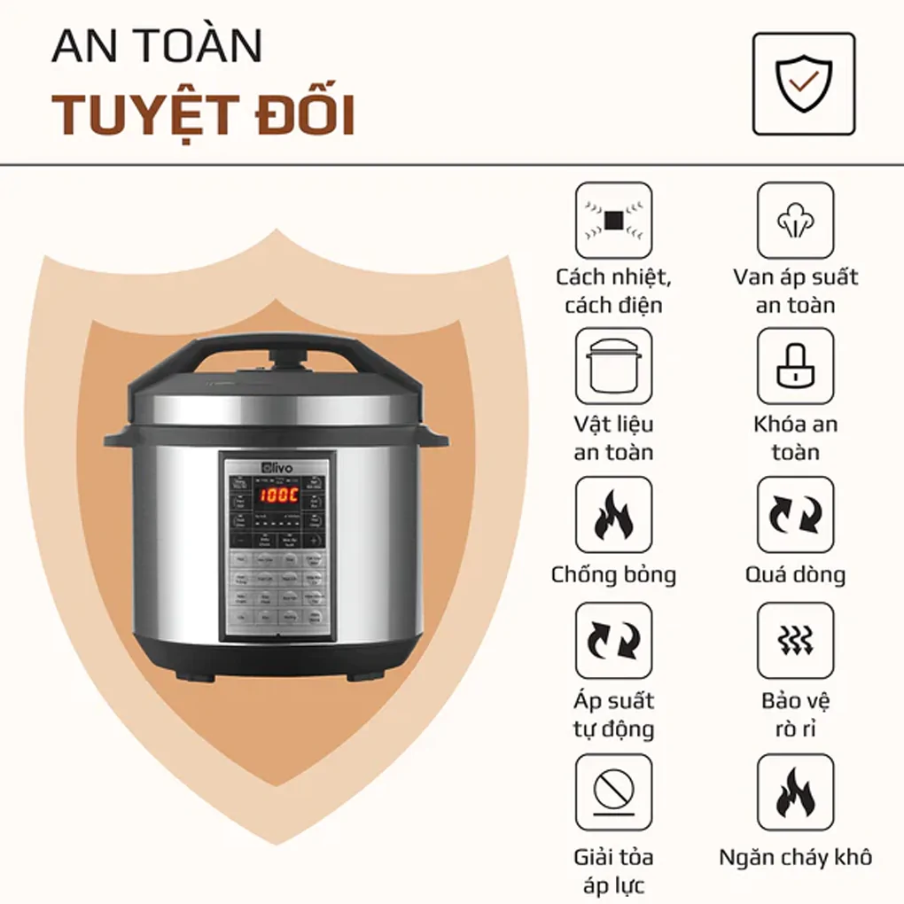 Nồi Áp Suất Điện Đa Năng Olivo PC60