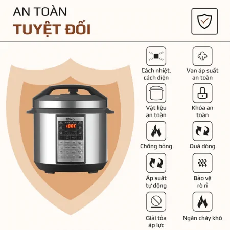 Nồi Áp Suất Điện Đa Năng Olivo PC60 10