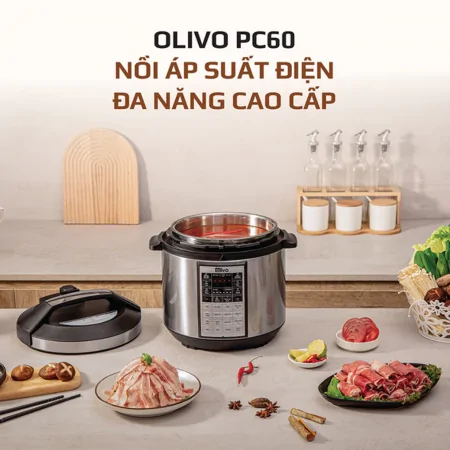 Nồi Áp Suất Điện Đa Năng Olivo PC60 12