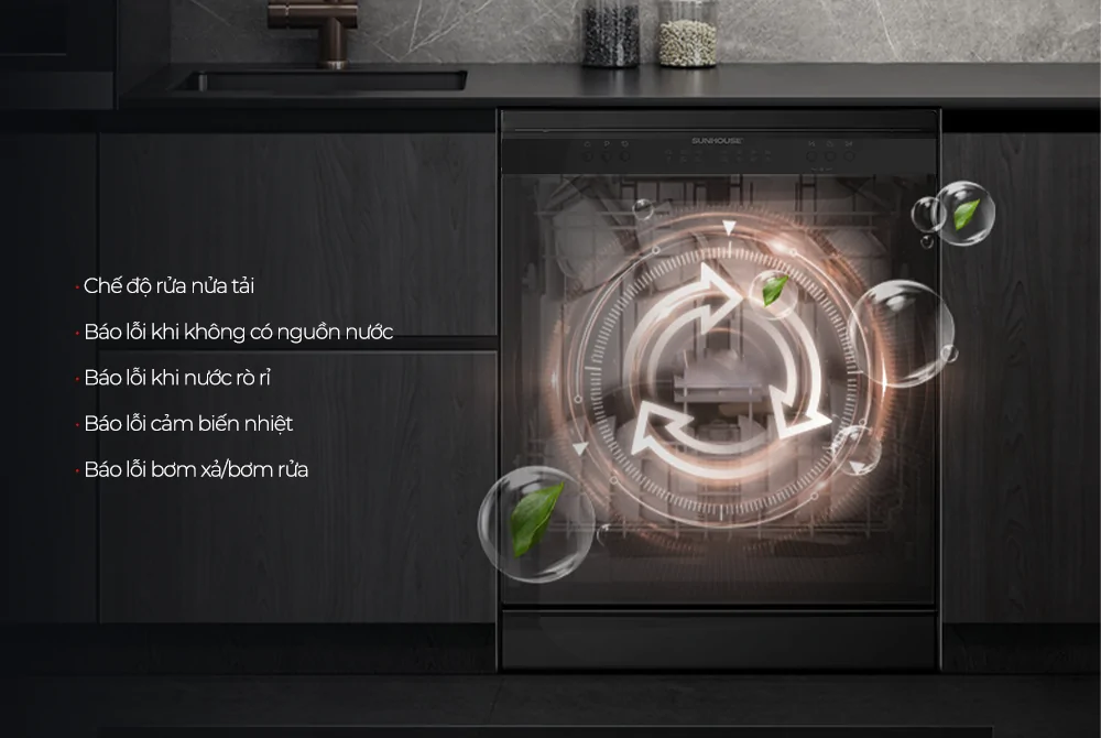 Máy Rửa Bát Sunhouse SHB8014SMB 12