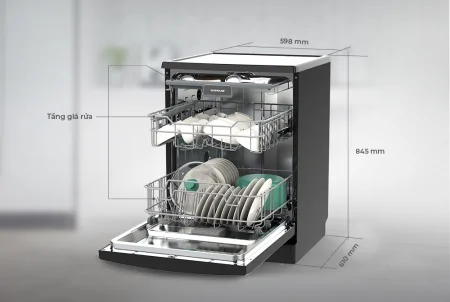 Máy Rửa Bát Sunhouse SHB8014SMB 5