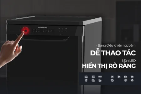 Máy Rửa Bát Sunhouse SHB8014SMB 7